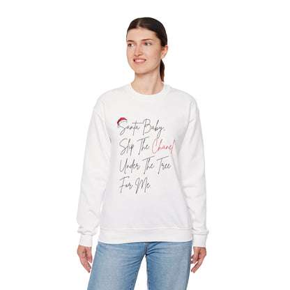 Santa Baby Chanel Sweatshirt | Funny Christmas Crewneck | Cute Holiday Gift for Her