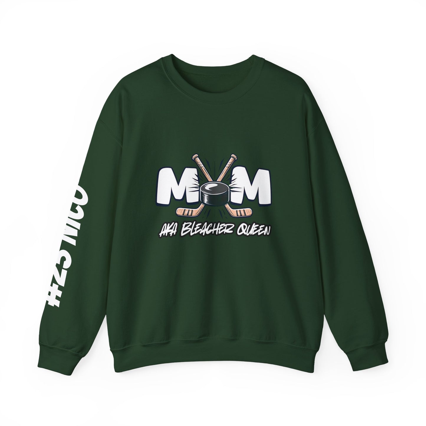 Personalized Hockey Mom Sweatshirt – Graffiti Name & Number Sleeve
