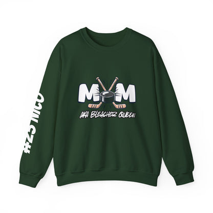 Personalized Hockey Mom Sweatshirt – Graffiti Name & Number Sleeve