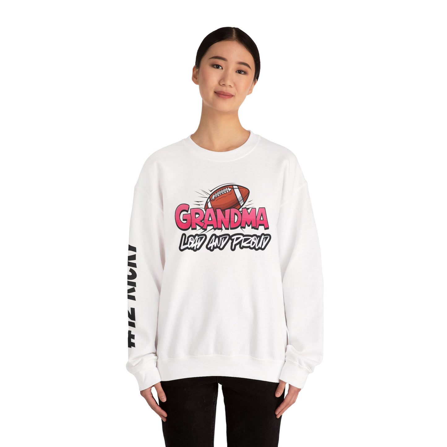 Football Grandma Sweatshirt with Name and Number