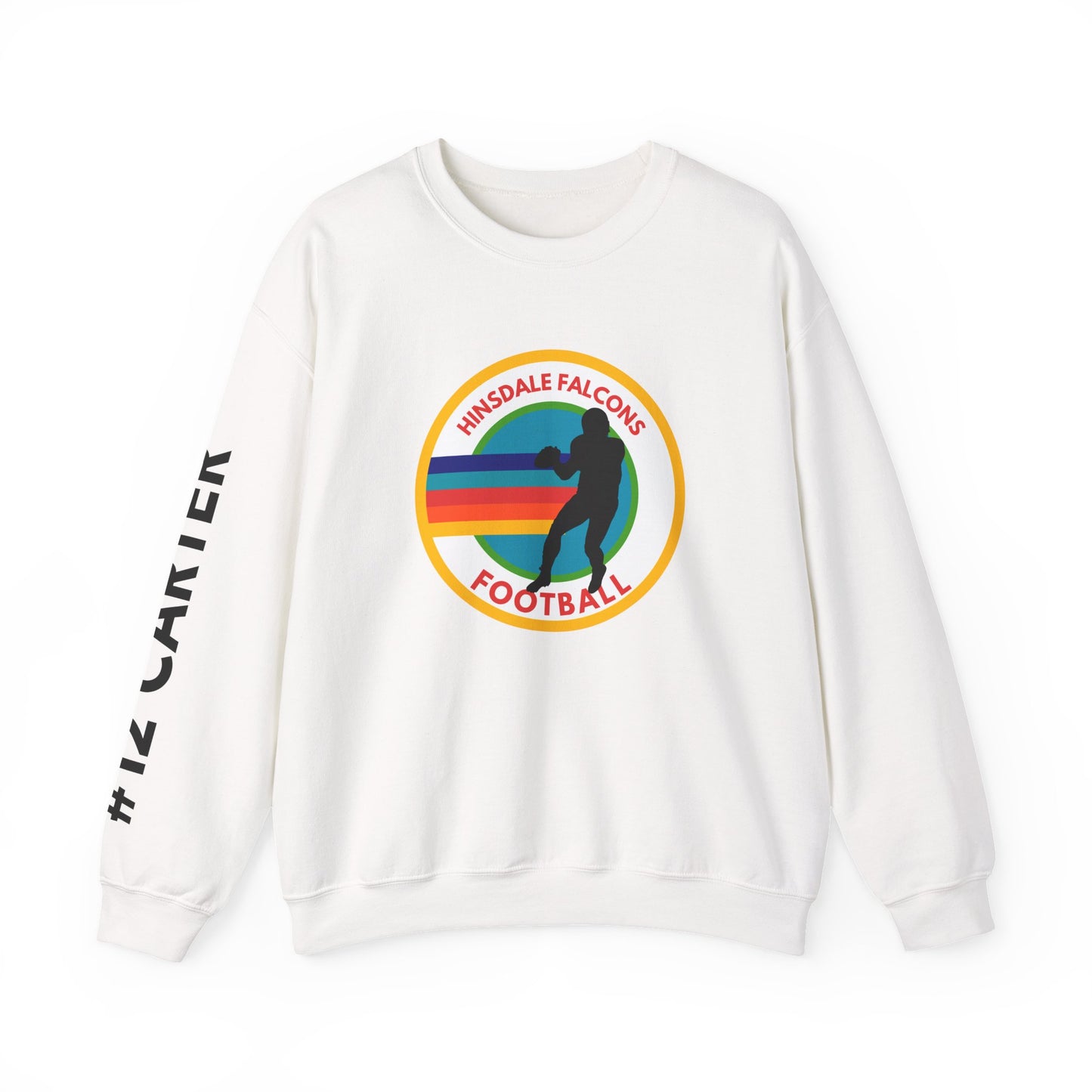 Personalized Football Parent Sweatshirt with Name & Number Sleeve