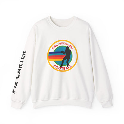 Personalized Football Parent Sweatshirt with Name & Number Sleeve