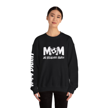 Personalized Soccer Mom Sweatshirt with Name & Number Sleeve