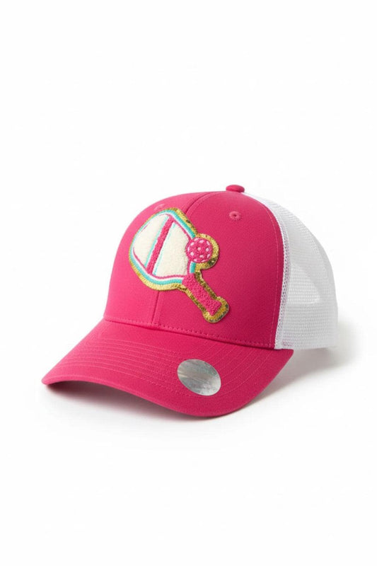 Pickleball Chenille Patch Trucker Hat