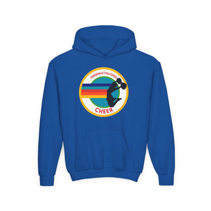 Personalized Youth Cheer Hoodie – Retro Stripe Custom Name Sweatshirt