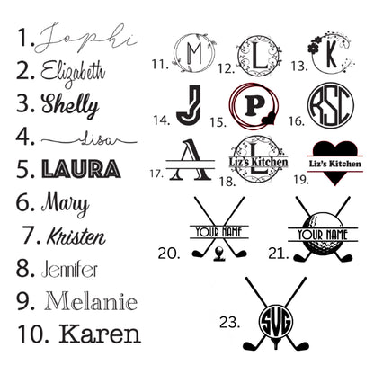 Personalized Golf Bag Tag with Tees | Custom Engraved Leather Golf Tag | Golf Gift