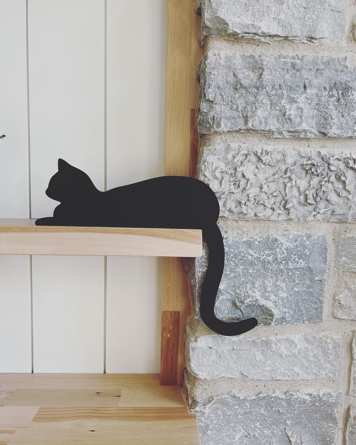 Black Cat Decor, Cat Door Corner Sign, Kitty Cat Door Corner, Cat Gift Ideas, For the Cat Lover Gift, Cat silhouette