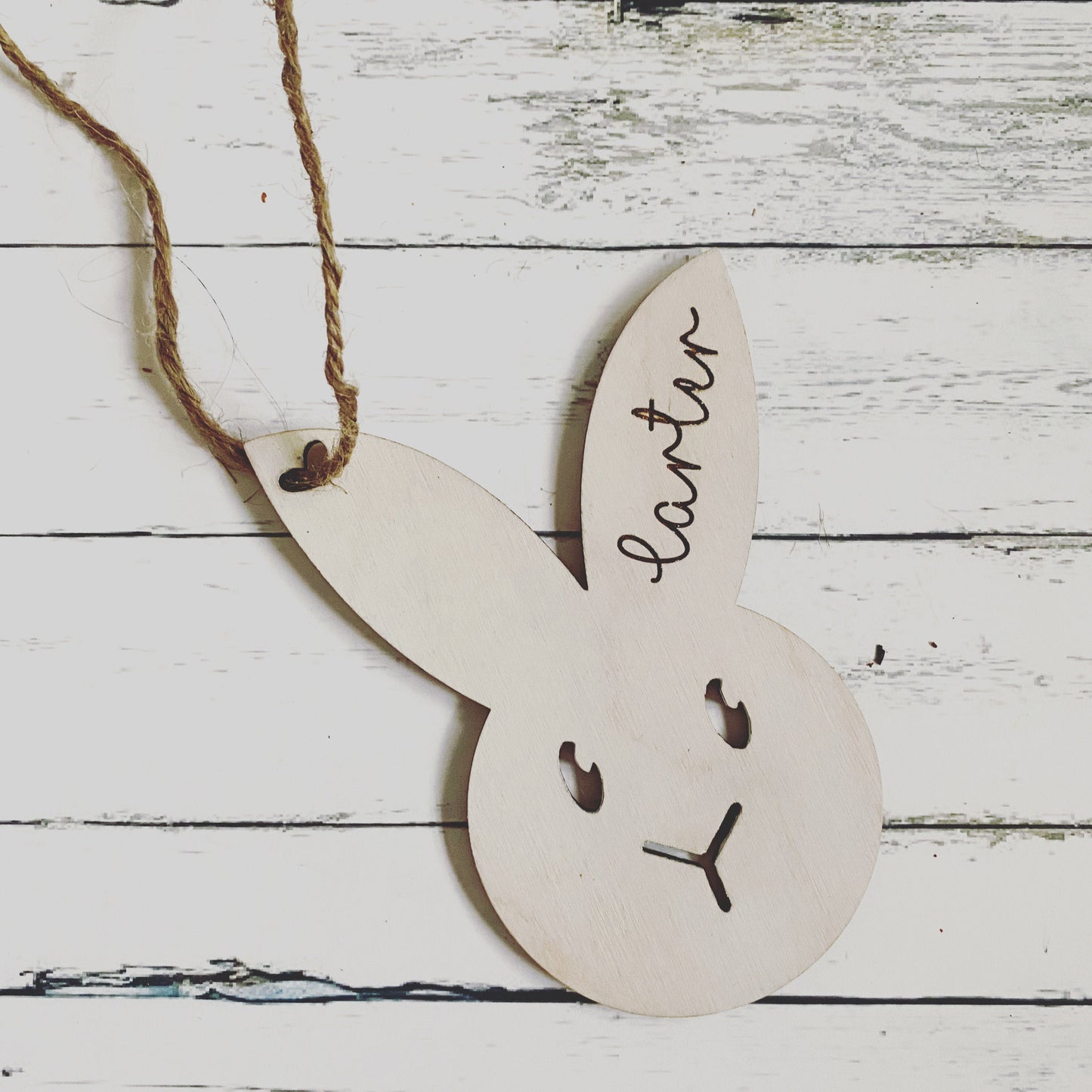 Personalized Easter Bunny Name Tag | Custom Wood Basket Tag | Easter Basket Name Tag