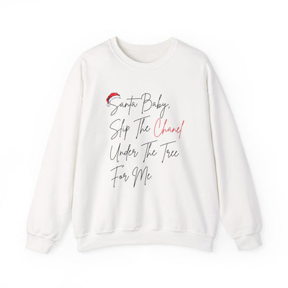 Santa Baby Chanel Sweatshirt | Funny Christmas Crewneck | Cute Holiday Gift for Her
