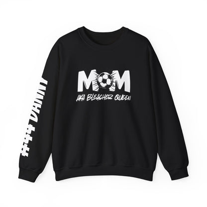 Personalized Soccer Mom Sweatshirt with Name & Number Sleeve