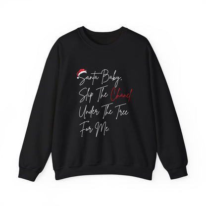 Santa Baby Chanel Sweatshirt | Funny Christmas Crewneck | Cute Holiday Gift for Her