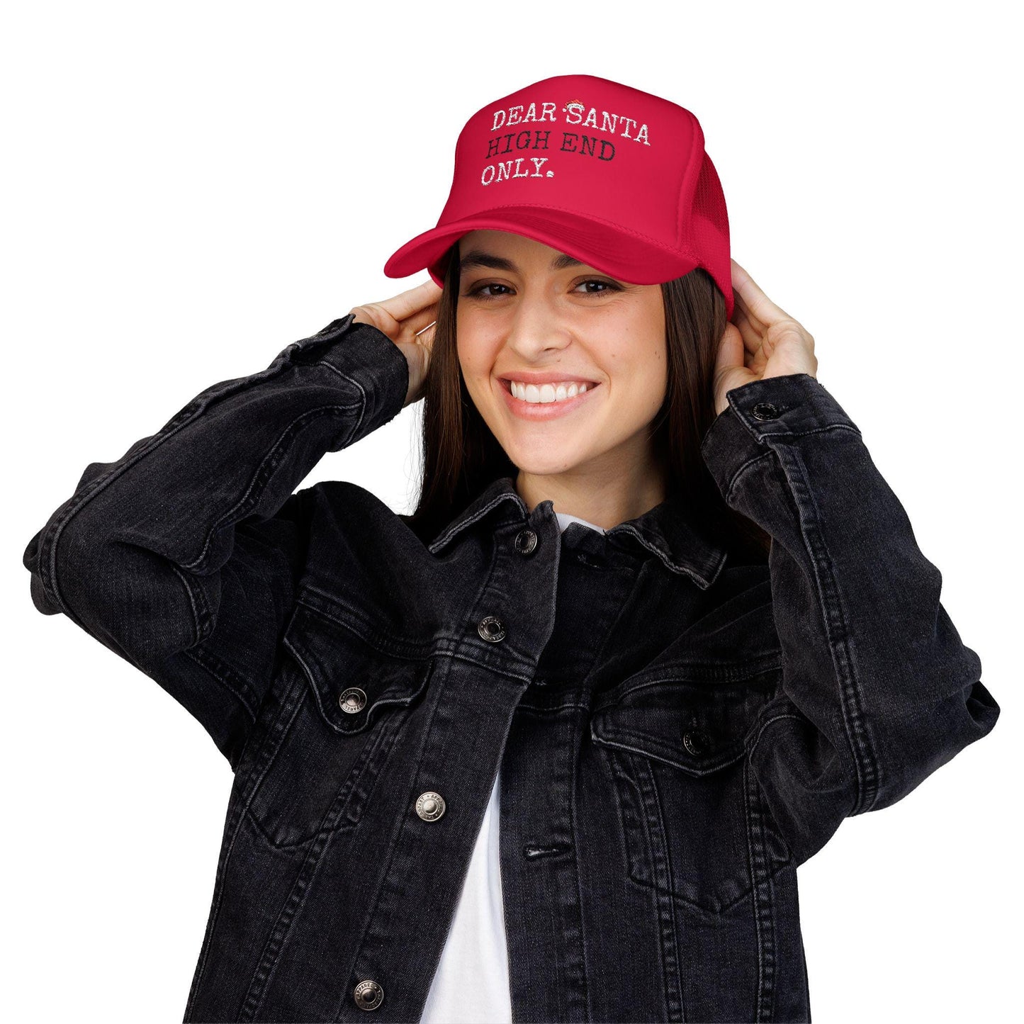 👉 Dear Santa High End Only Trucker Hat – Funny Christmas Hat