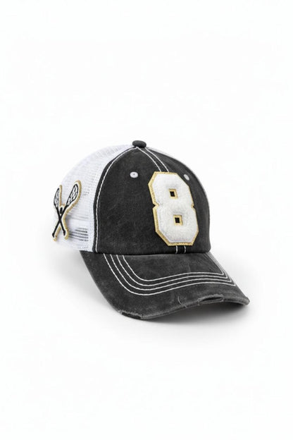Custom Lacrosse Mom Trucker Hat with Number Patch