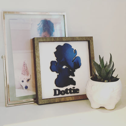 Custom Dog Paw Print Sign – Personalized Pet Paw Art with Name