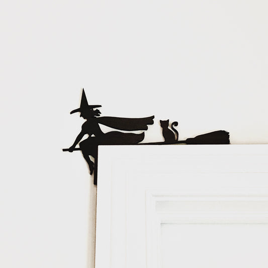 Simple Halloween Decor, Halloween Door Corner Sign, Witch Halloween Decor, Halloween Witch Sign, Halloween Door Topper, Fall Decor,
