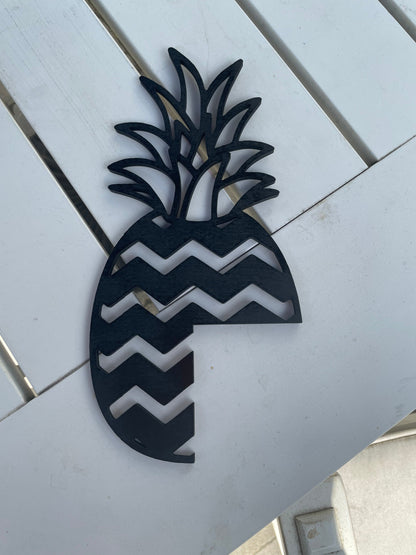Pineapple Door Corner Decor | Tropical Wall Decor | Pineapple Corner Wall Sign