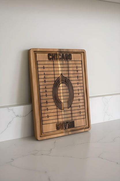 Custom Football Field Charcuterie Board – Personalized Football Serving Board Gift