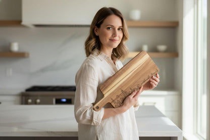 Custom Skyline Cutting Board | Personalized City Engraved Board | Realtor Closing Gift