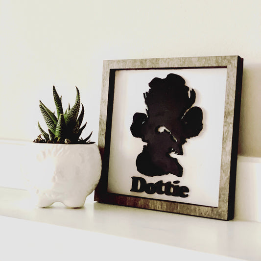 Custom Dog Paw Print Sign – Personalized Pet Paw Art with Name