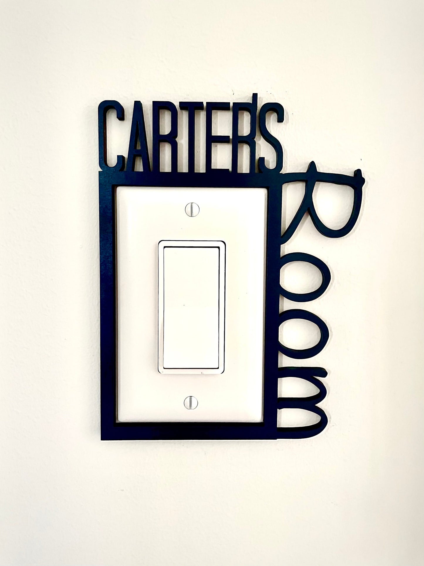Personalized Light Switch Plate | Custom Name Switch Cover | Kids Bedroom Decor