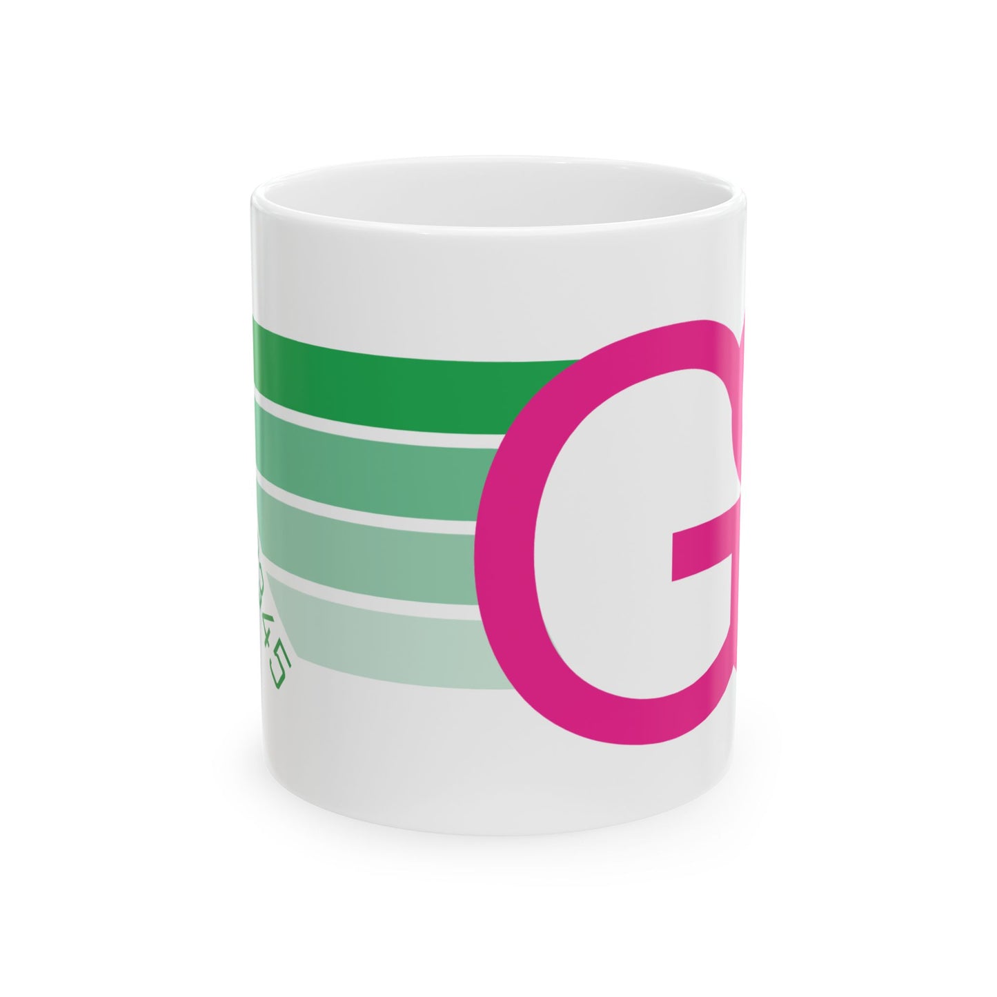 Personalized Girl Scout Troop Number Mug – Retro Stripe Coffee Cup
