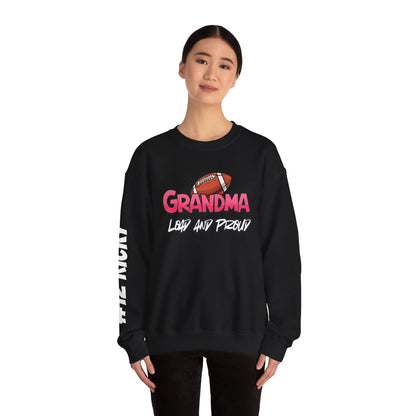 Football Grandma Sweatshirt with Name and Number
