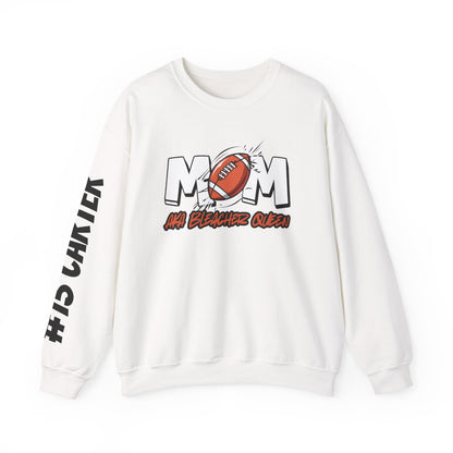 Football Mom Bleacher Queen Sweatshirt – Custom Name & Number Sweatshirt