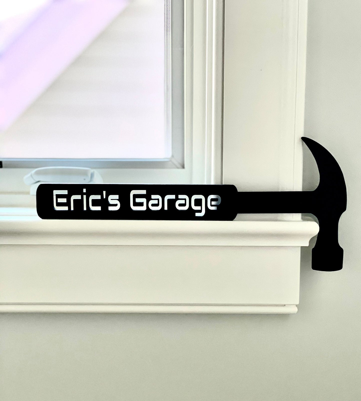 Hammer Garage Sign, Custom Garage Sign, Garage Decor, Tool Sign, Workshop sign,  Man Cave Door Corner Sign, Custom Man Cave Sign