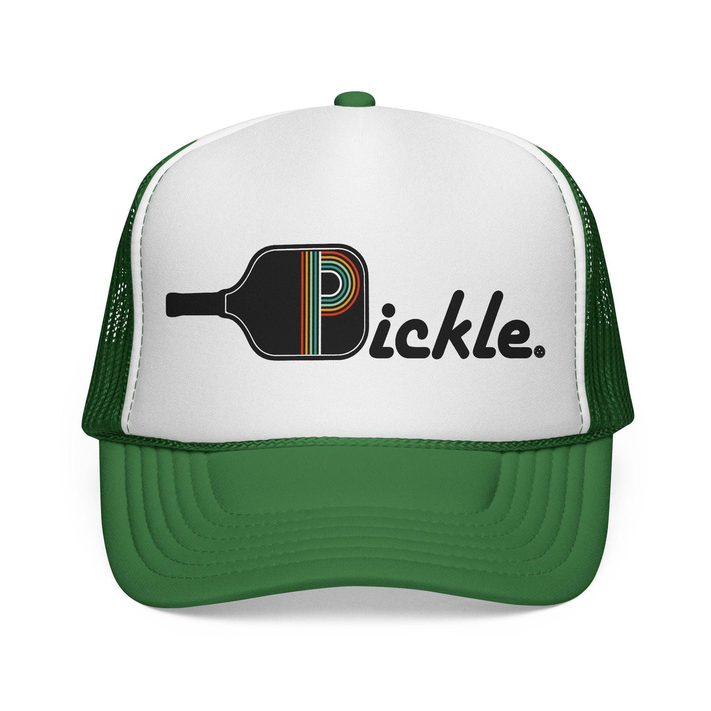Pickleball Trucker Hat – Retro “Pickle” Paddle Design