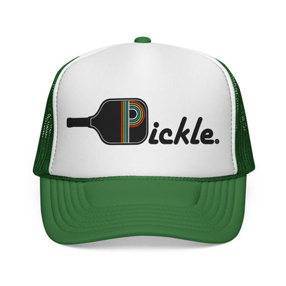 Pickleball Trucker Hat – Retro “Pickle” Paddle Design