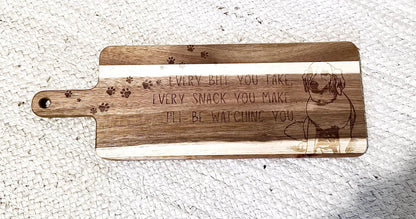 Custom Dog Photo Cutting Board | Personalized Pet Engraved Board | Funny Dog Lover Gift
