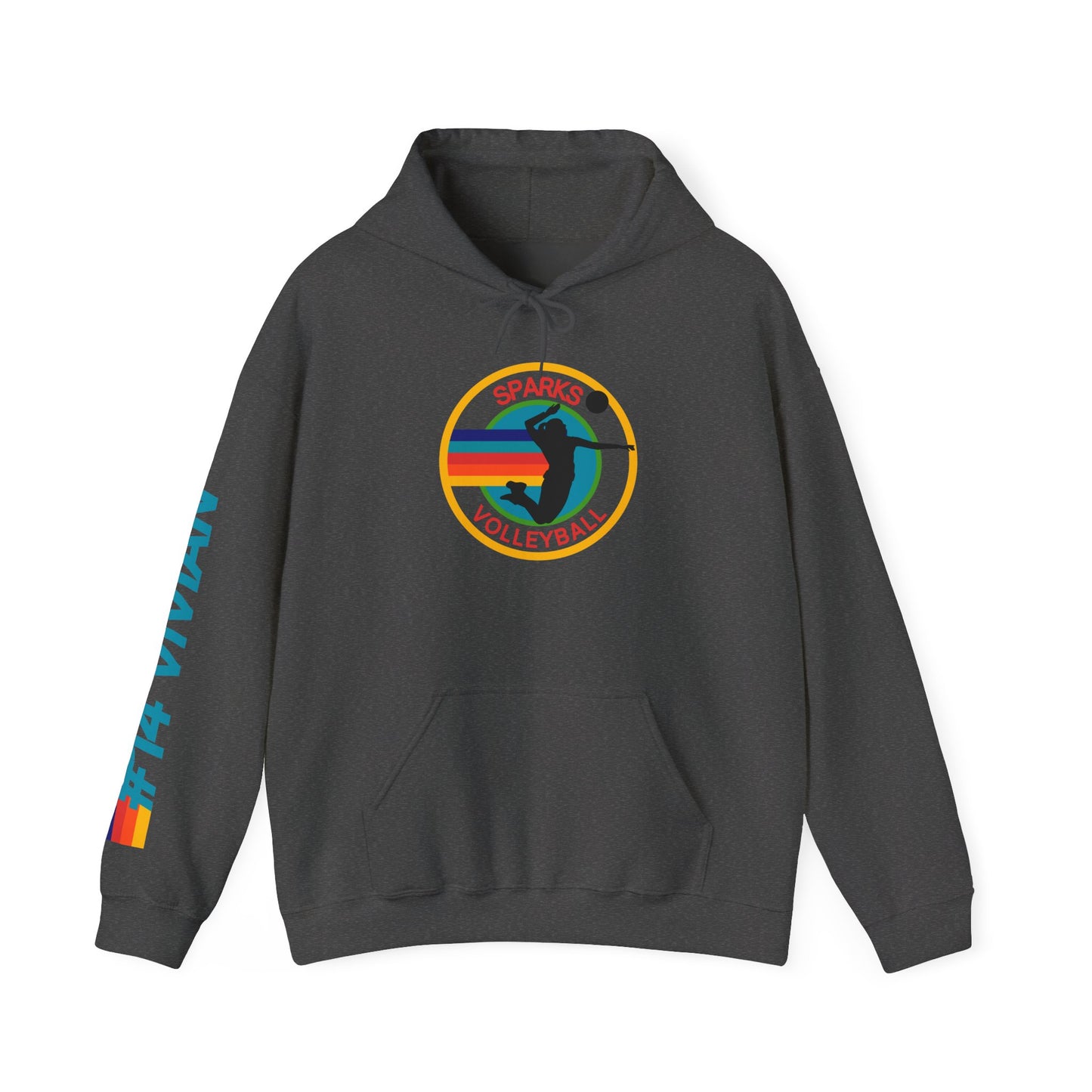 Personalized Volleyball Hoodie – Custom Team Name, Player Name & Number