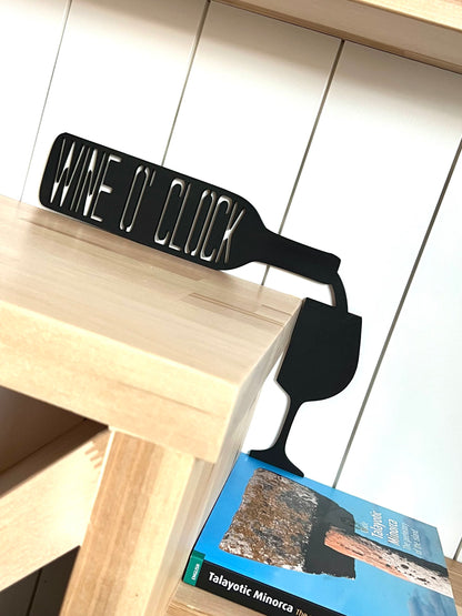 Wine O’Clock Door Corner Sign | Wine Lover Decor | Bar & Kitchen Wall Decor