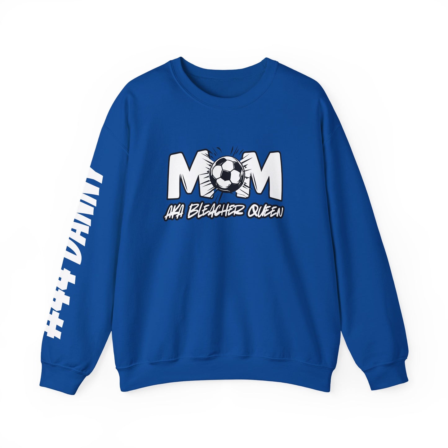 Personalized Soccer Mom Sweatshirt with Name & Number Sleeve