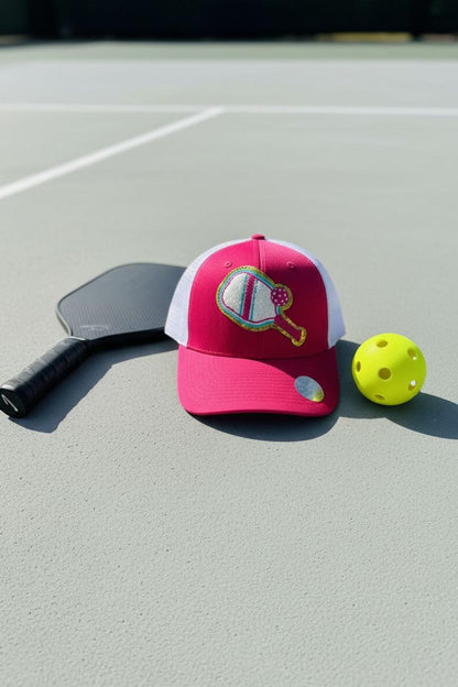 Pickleball Chenille Patch Trucker Hat