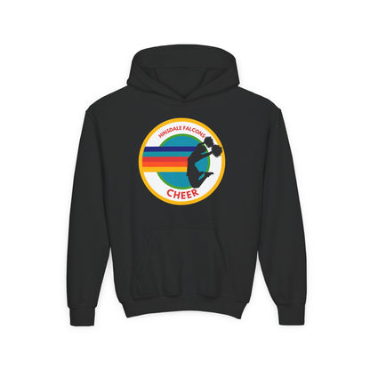 Personalized Youth Cheer Hoodie – Retro Stripe Custom Name Sweatshirt