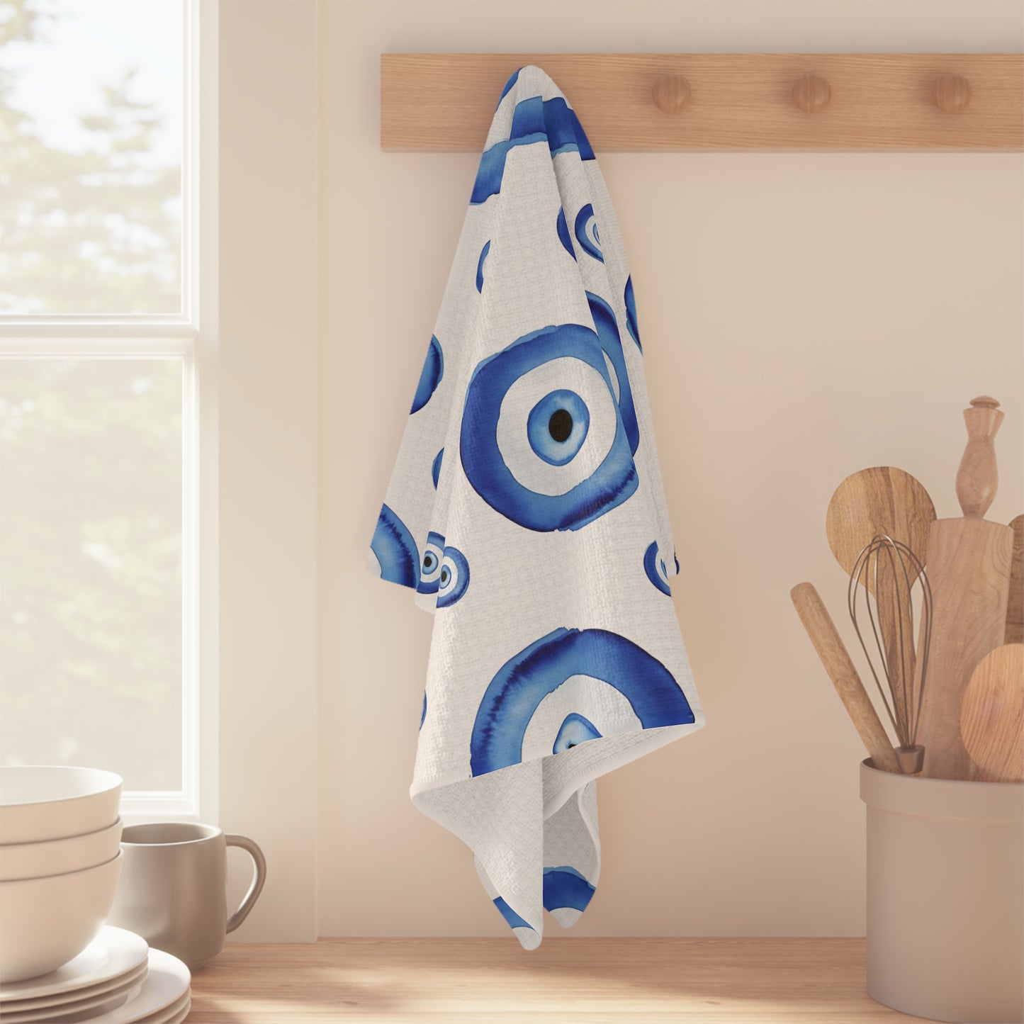 Blue Evil Eye Kitchen Towel – Protective Home Decor Dish Towel