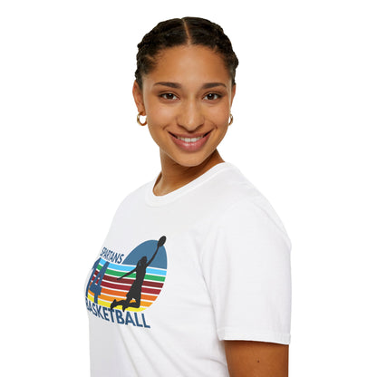Personalized Vintage Basketball T-Shirt with Team Name & Number