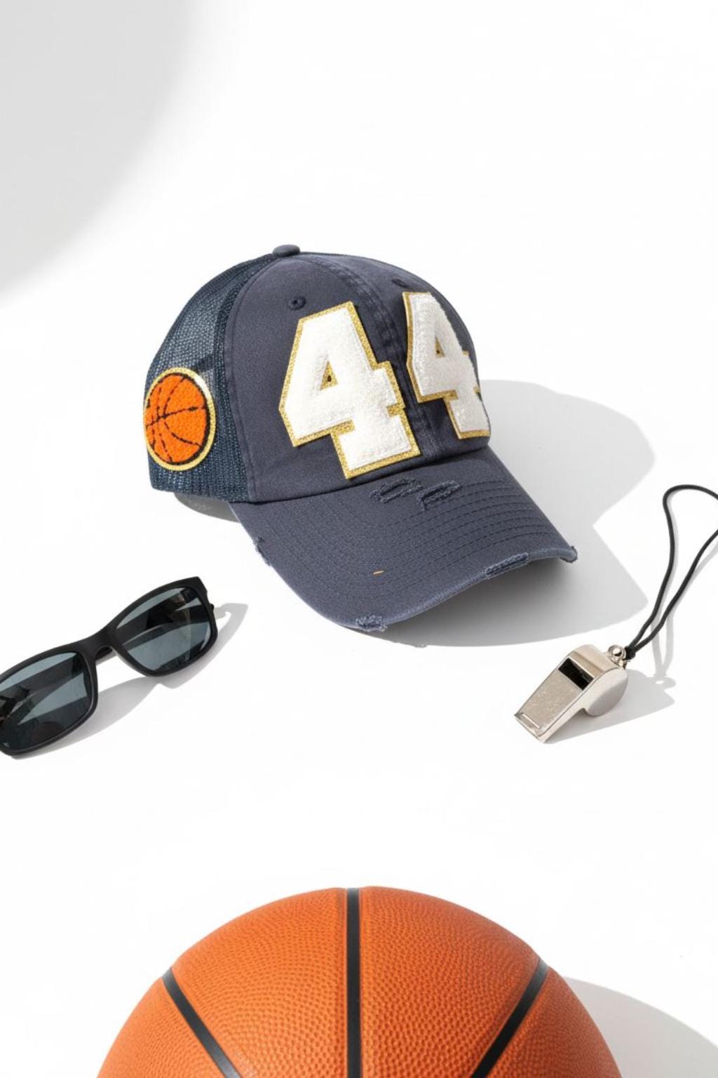 Custom Basketball Mom Trucker Hat with Number Patch