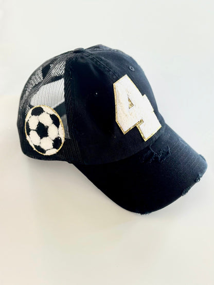 Custom Soccer Mom Trucker Hat with Number Patch