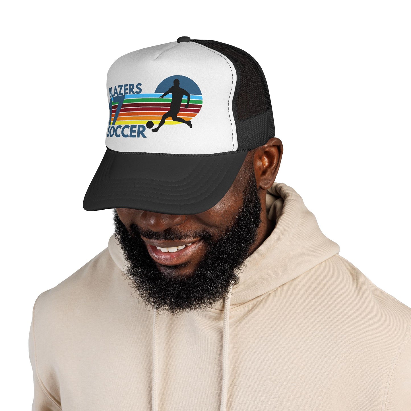 Custom Retro Soccer Mom Trucker Hat – Personalized Team Number Cap