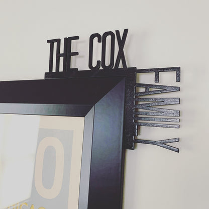 Personalized Family Name Door Corner Sign | Custom Last Name Home Decor | Housewarming Gift