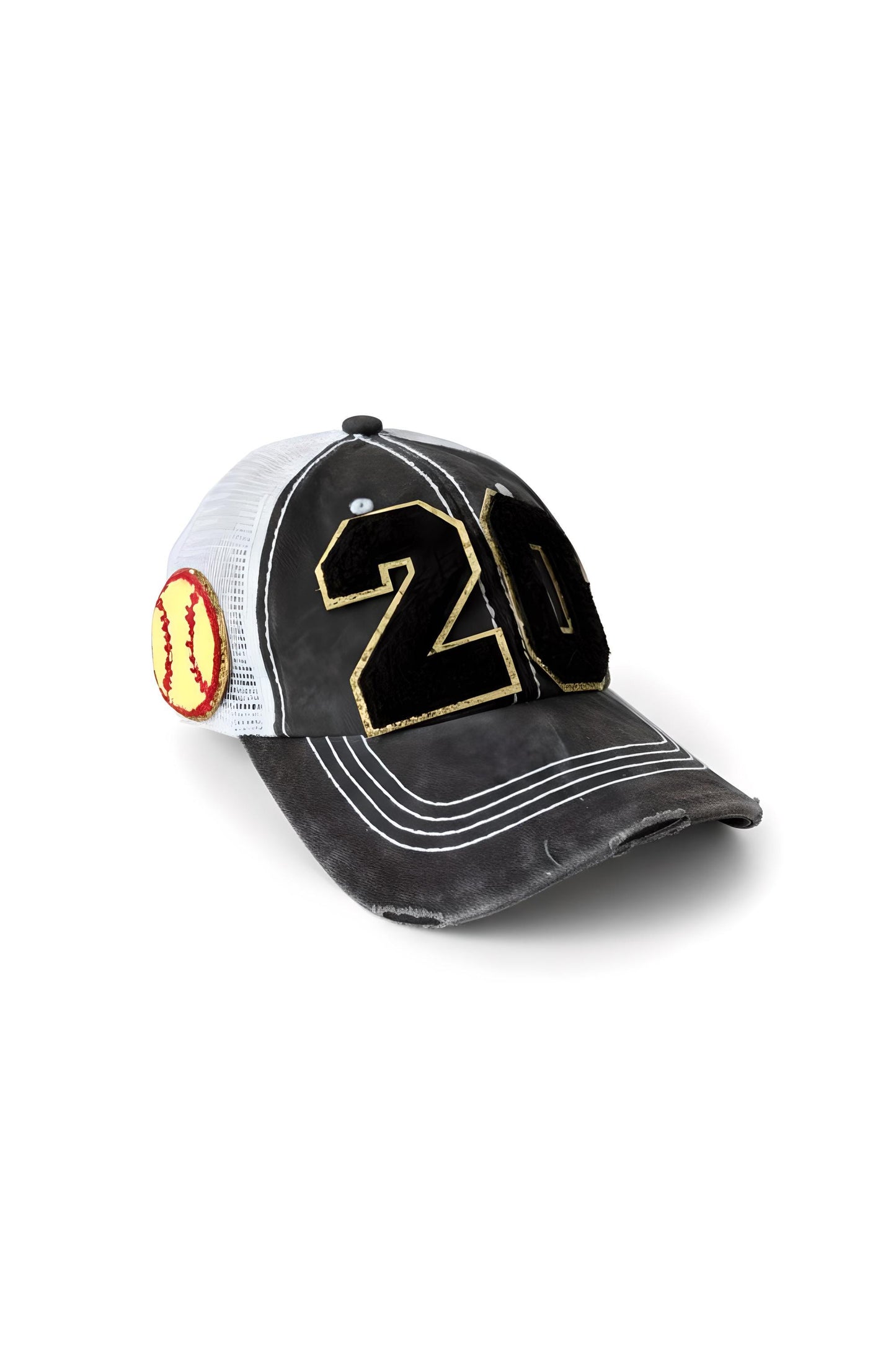 Personalized Mom Baseball Hat with Child Number Patch