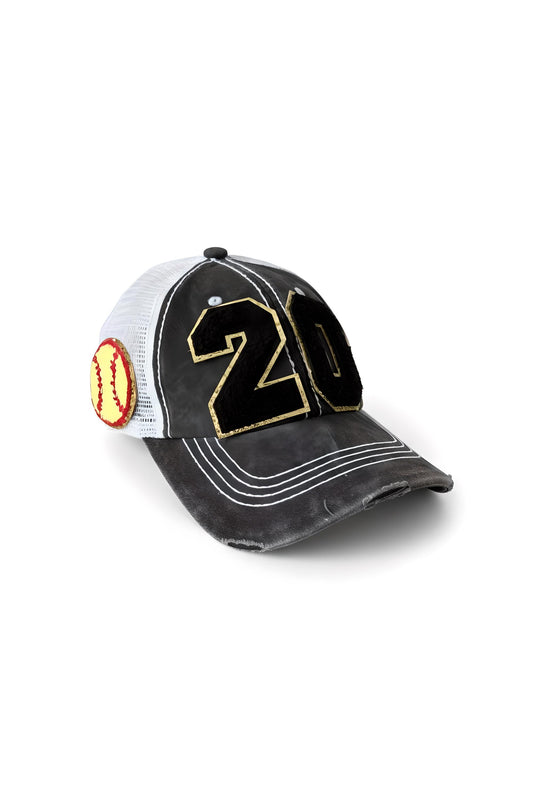 Softball Mom Baseball Hat with Number