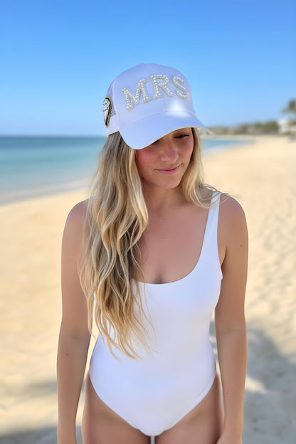 Mrs. Glitter Trucker Hat – Bridal Hat for Bachelorette & Honeymoon