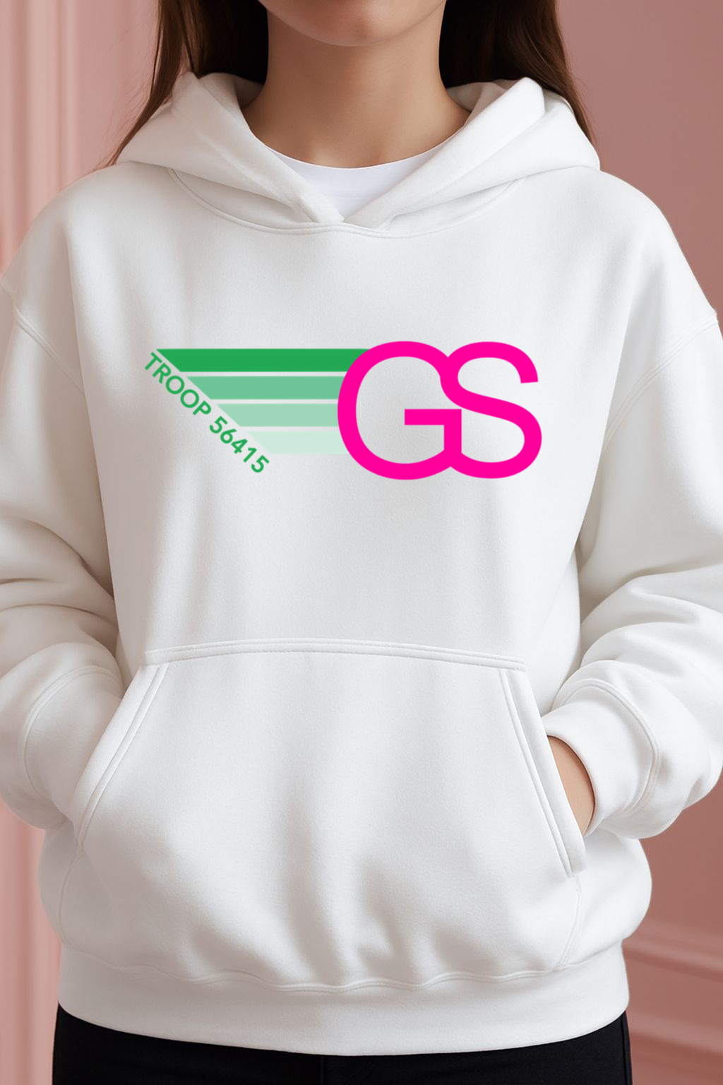 Personalized Girl Scout Hoodie – Retro Troop Sweatshirt with Name or Number