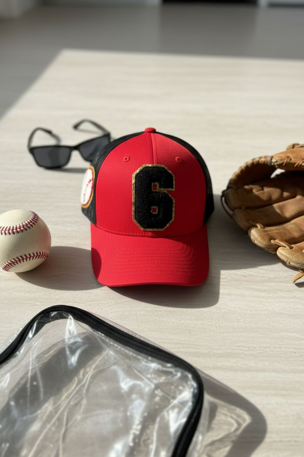 Personalized Mom Baseball Hat with Child Number Patch