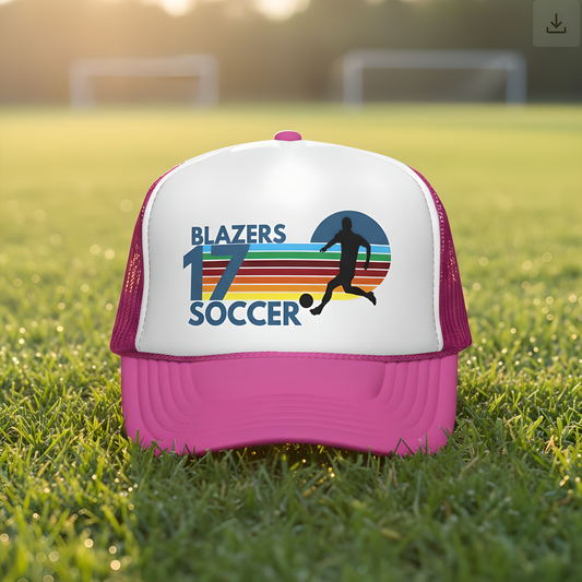 Custom Retro Soccer Mom Trucker Hat – Personalized Team Number Cap