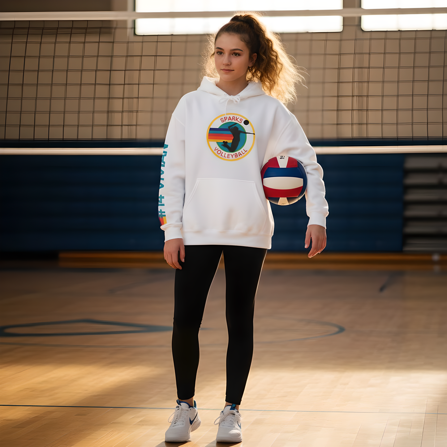 Personalized Volleyball Hoodie – Custom Team Name, Player Name & Number
