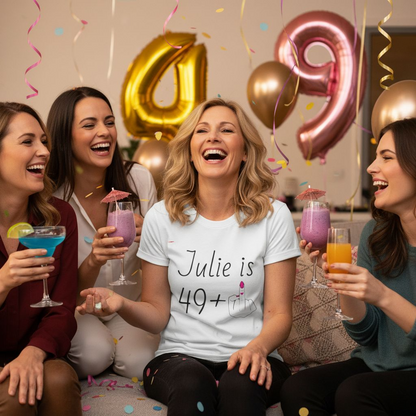 Personalized 49 + Middle Finger Shirt – Funny 50th Birthday Tee
